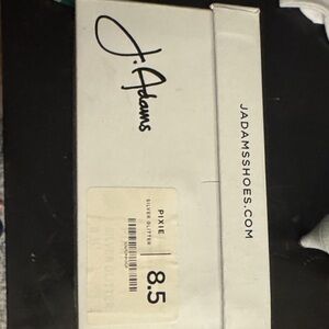 J. Adams Silver Glitter Heels